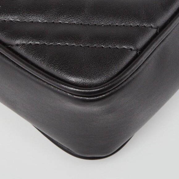 Gucci Black Quilted Leather Marmont Shoulder/Waist Bag - Picture 3 of 11